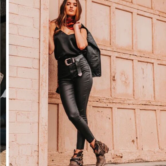 Sz 9 freebird crue grey black multi ankle boot/bootie moto lace - Picture 2 of 9